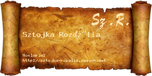 Sztojka Rozália névjegykártya