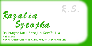 rozalia sztojka business card